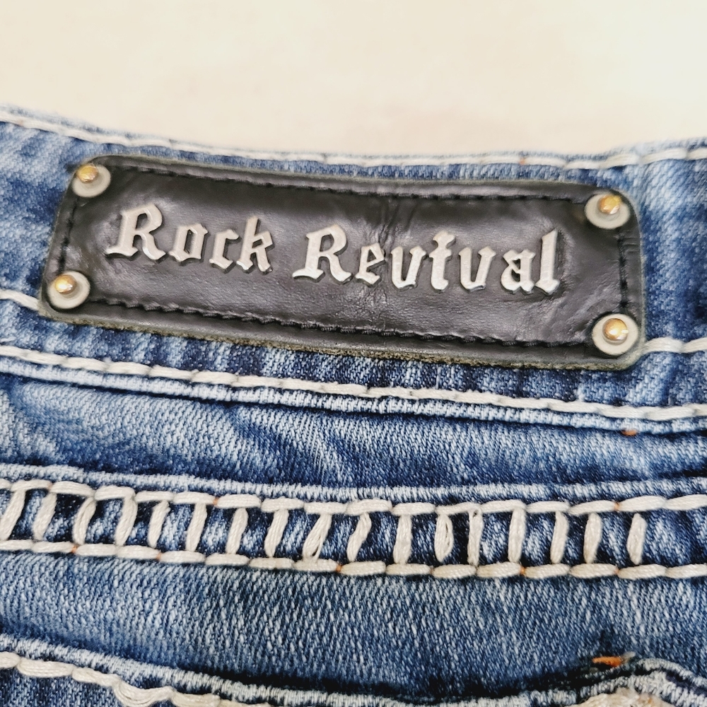 Rock Revival Jeans Bianca Boot RJE81703L Women's Bootcut Size 31 Flap Pocket - Picture 3 of 14